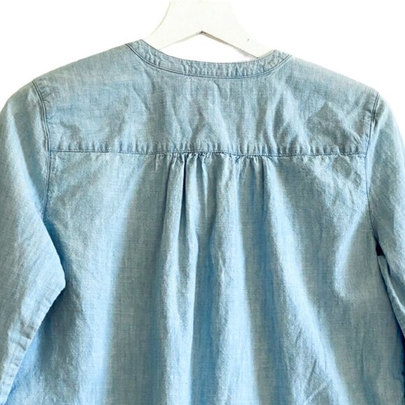 Levi,s cotton chambray lace front top, size S - Picture 4 of 13